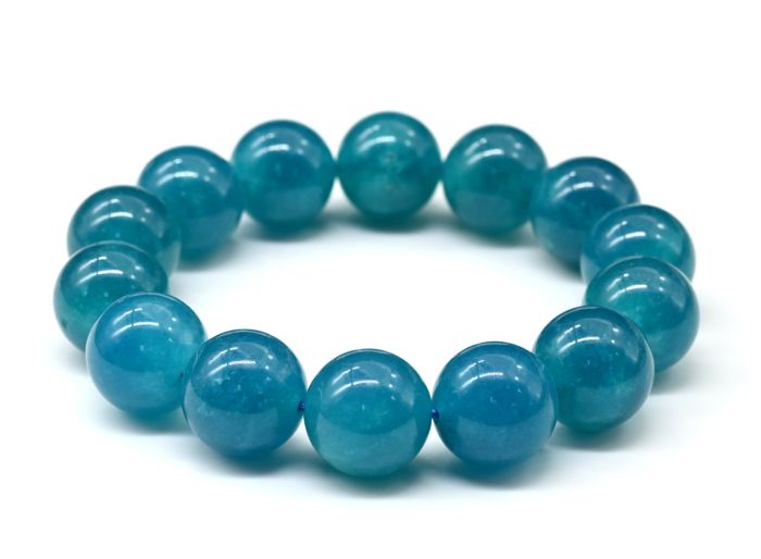 Quartz bracelet (imitation Amazonite) ball 16mm