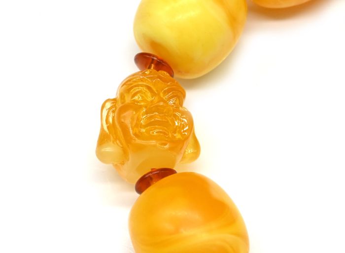 Artificial Amber Barrel Bracelet 20*20mm