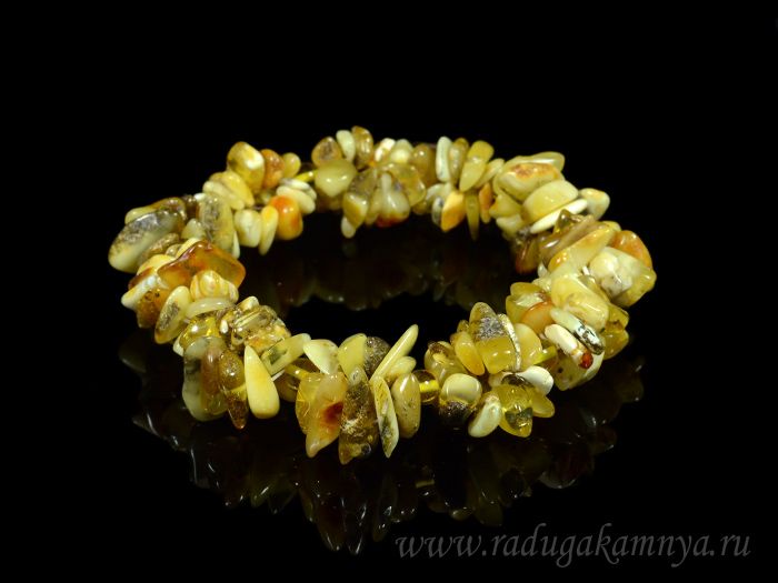 Amber sea buckthorn bracelet milky green