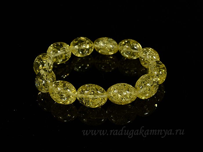 Oval 15*18mm lemon amber Bracelet