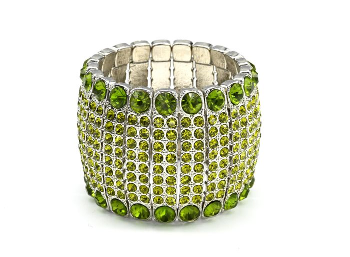 Bracelet jewelry alloy with zircon color.lime.