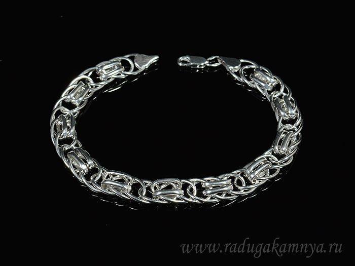 S925 rhodium-plated bracelet 23cm, 11g