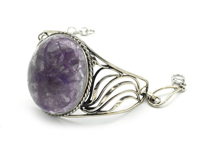 Bracelet made of fluorite " Oval ", 18.5 cm.