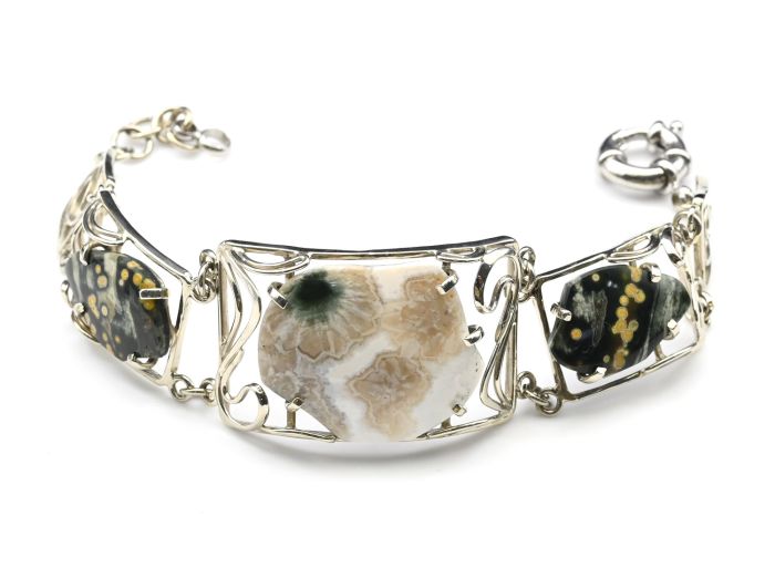 Oceanic jasper bracelet, 17cm.