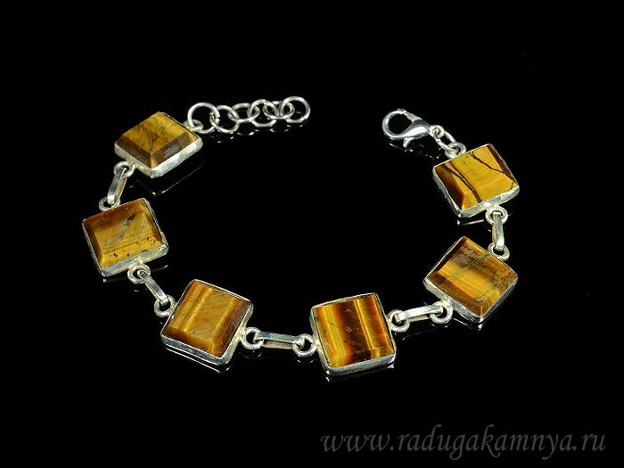 Tiger eye bracelet, 16 cm.