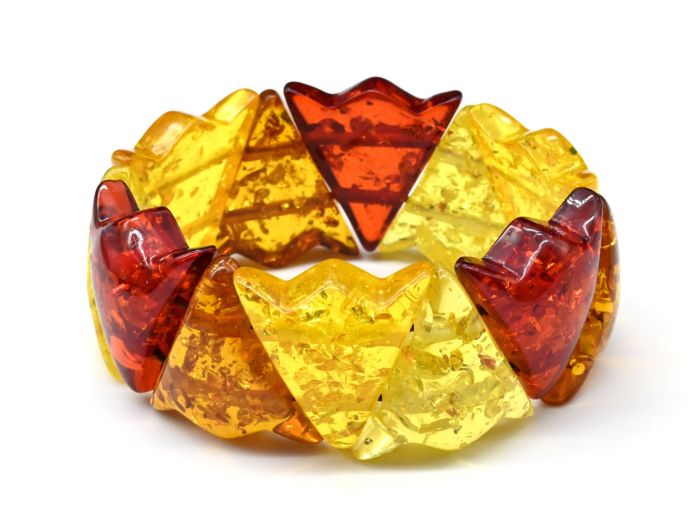 Artificial Triangle Amber Bracelet 32*30mm Assorted