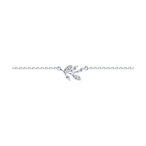 Silver bracelet with phianite 94050994