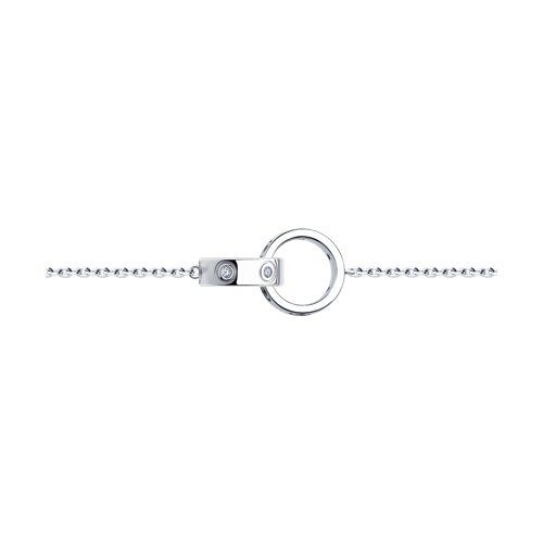 Silver bracelet with phianite 94051008