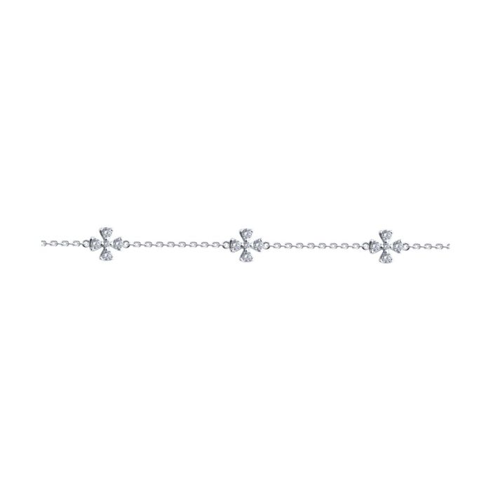 Silver bracelet with phianite 94051175