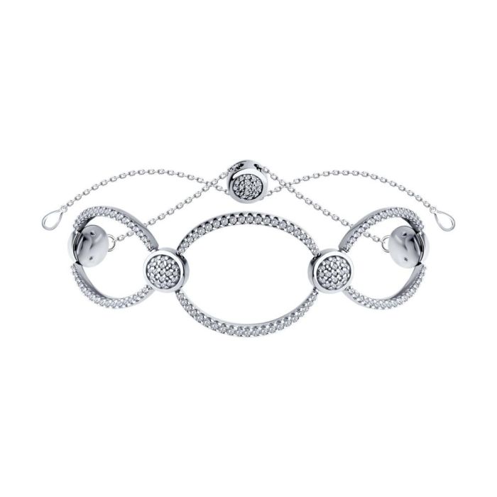 Silver bracelet with fianite 94051259