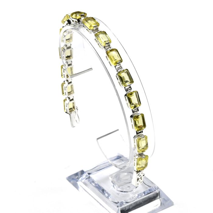 Bracelet C925 with lemon topaz, 18cm, 16.8g