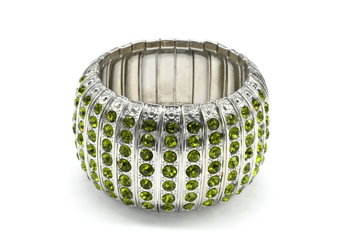 Bracelet jewelry alloy with zircon color.lime.