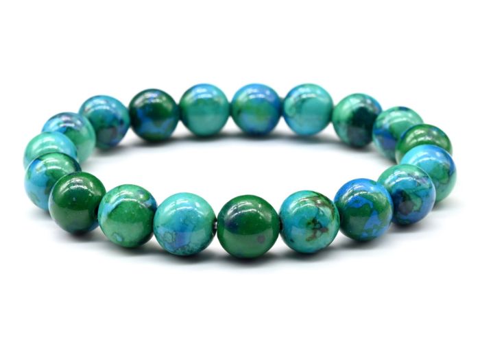 10mm Chrysocolla bead Bracelet