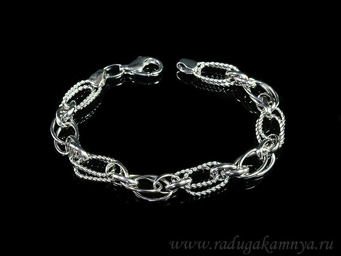 S925 rhodium-plated bracelet, 20cm, 12.6g