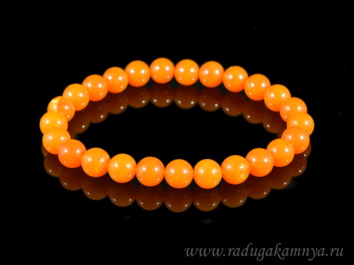 Amber bracelet 8mm caramel bead