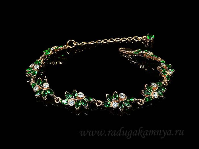 Bracelet c925 with z999 coating and cubic zirconia, 18cm, 11.2gr.