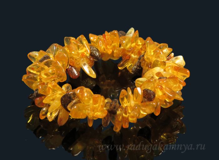 Amber sea buckthorn honey bracelet, green