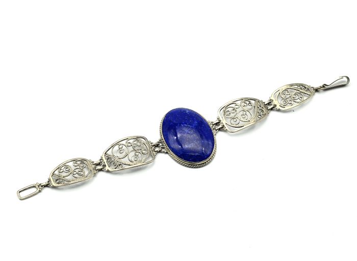 Lapis lazuli "Oval" bracelet, 21.5cm.