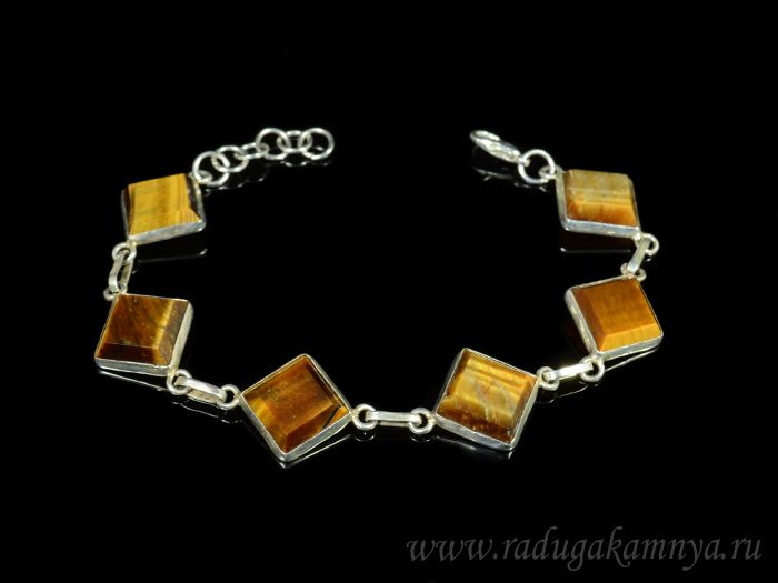 Bracelet with a tiger eye " Diamond ", 18 cm.