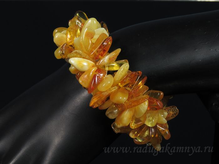 Amber sea buckthorn milk bracelet, St. cognac