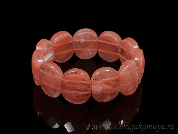 Faceted 24*19mm chalcedony bracelet