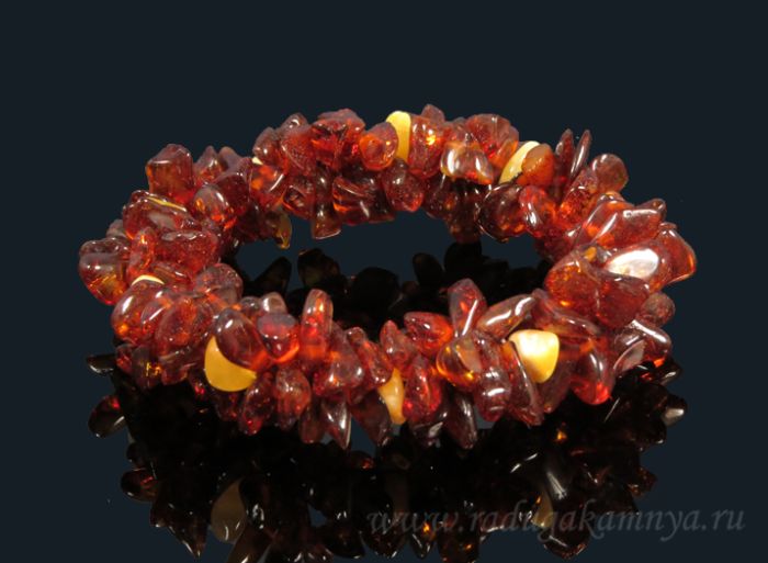 Amber sea buckthorn bracelet t.cognac, honey and milk