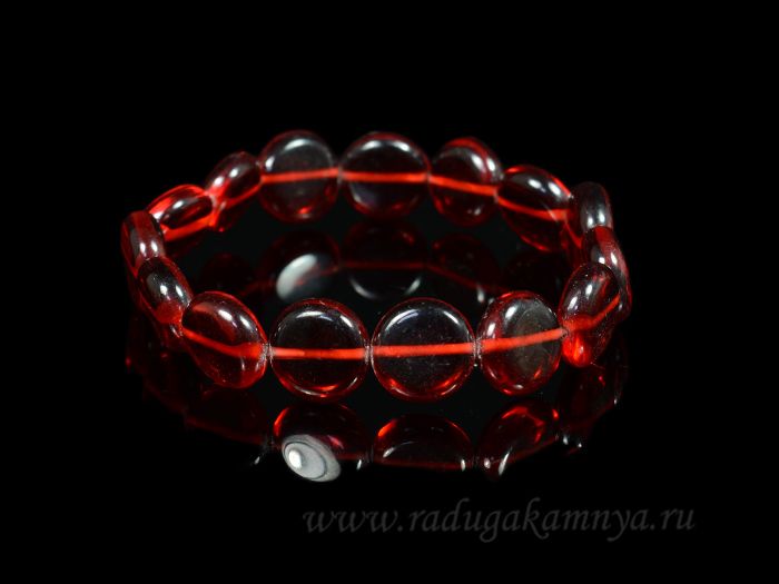 Bracelet made of amber T. circle 12-13mm cherry