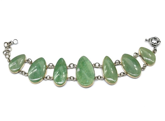 Green aventurine bracelet, 19cm.