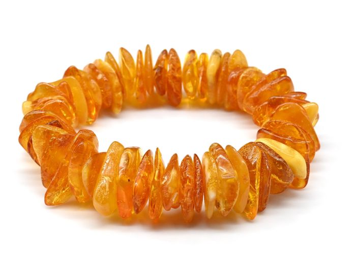 Amber bracelet galtovka large St.cognac, milk