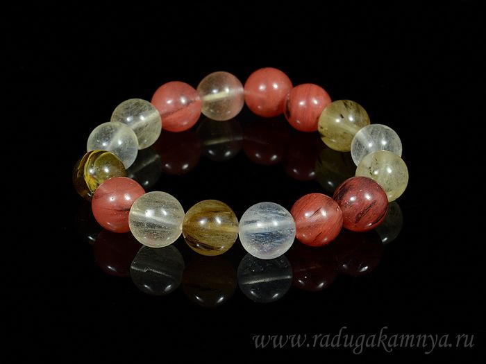 The bracelet is a 12mm ball made of artificial chalcedony.