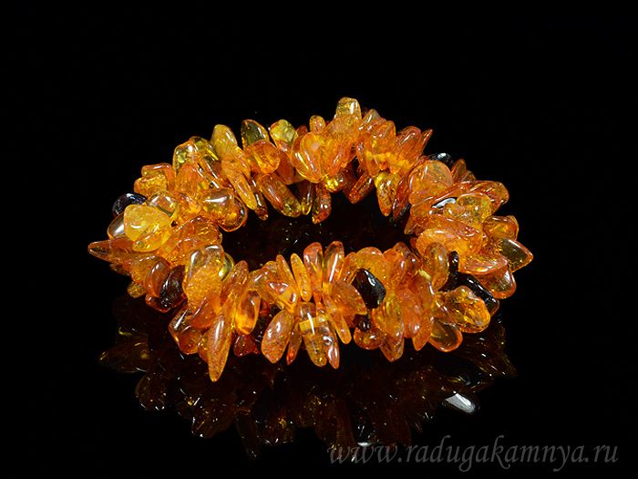 Amber sea buckthorn bracelet St.cognac, coffee